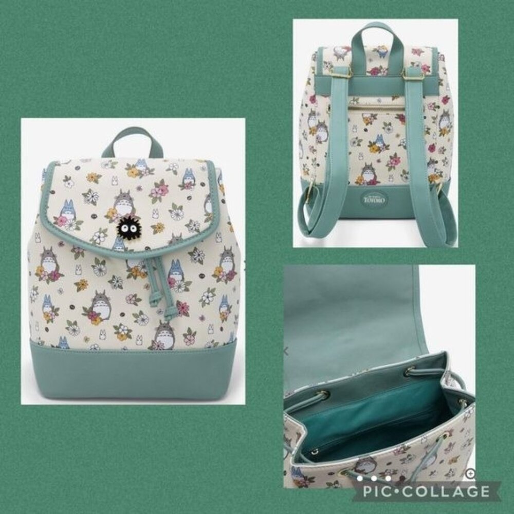 Studio Ghibli My Neighbor Totoro Floral Slouch Mini Backpack